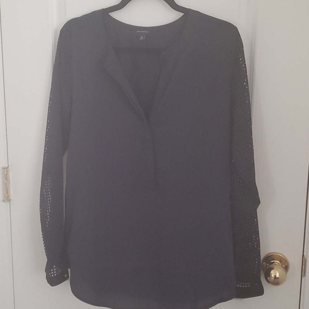 Blue long sleeve blouse